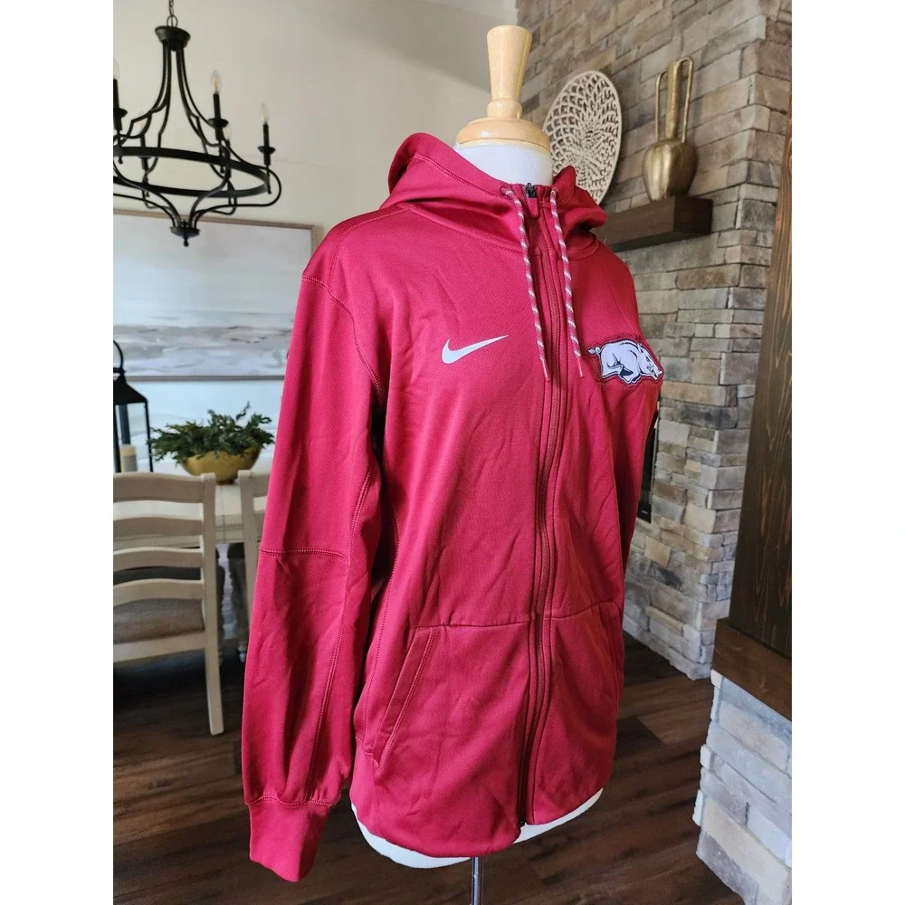 Nike Arkansas Razorbacks Therma-FIT Full Zip Hoodie Mens Small‎ Red